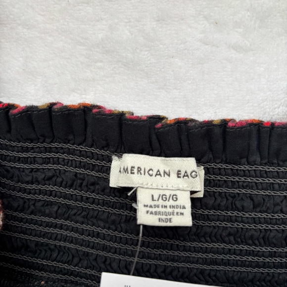 American Eagle flowered smocked knit minidress, size L. - Picture 3 of 6